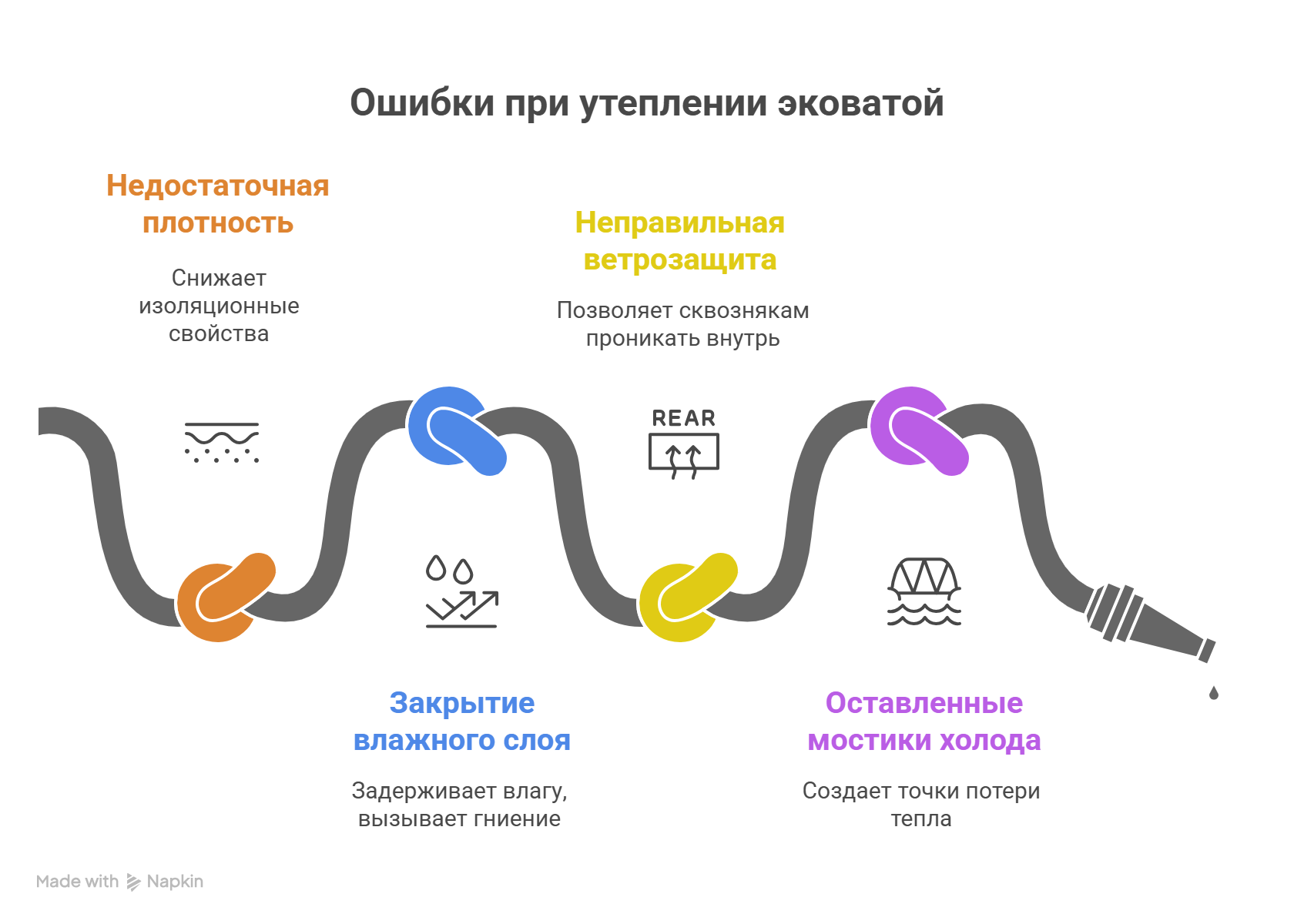 Частые ошибки при утеплении эковатой